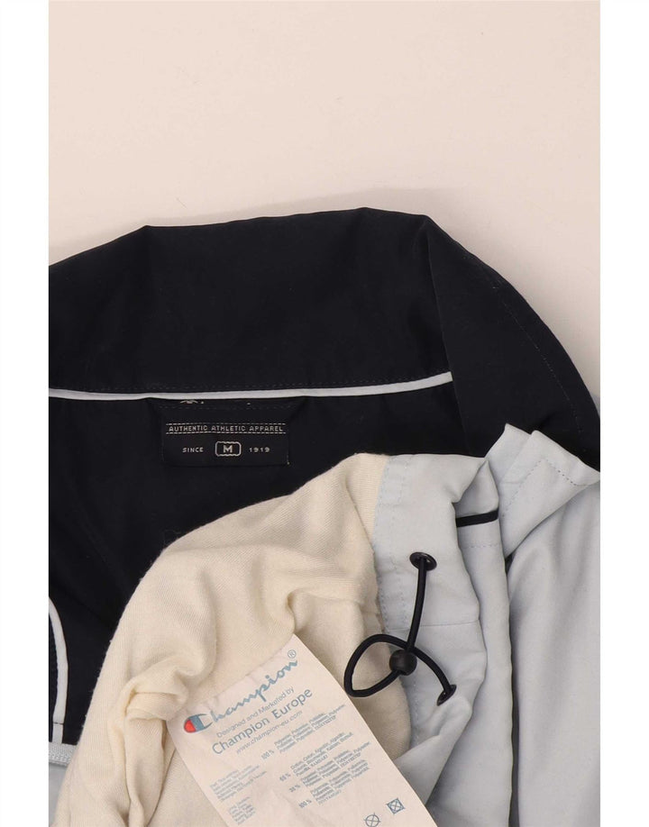 Champion Womens Tracksuit Top Jacket UK 14 Medium Blue Polyester
