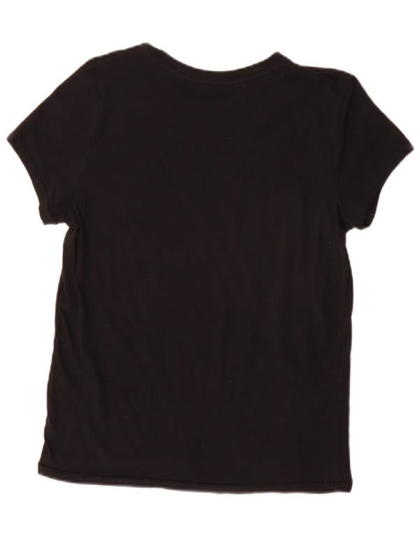 Polo Ralph Lauren Womens T-Shirt Top UK 12 Medium Black Cotton