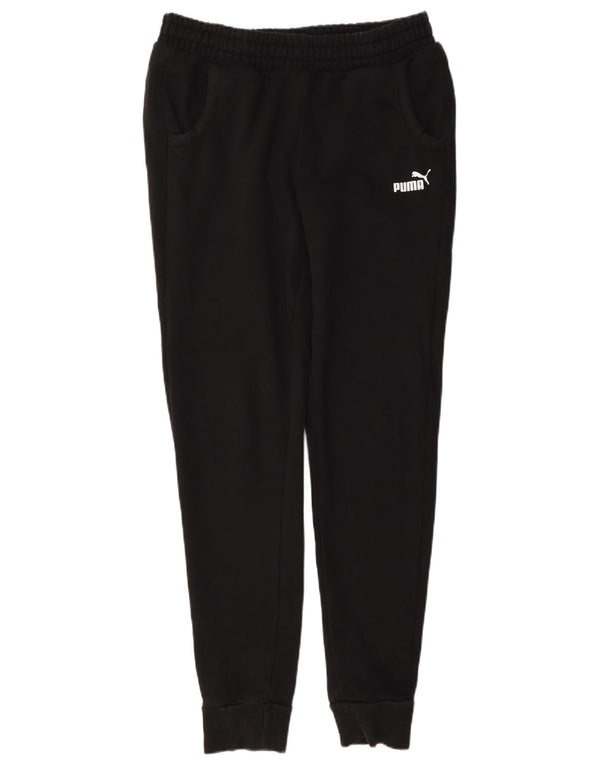 Puma Womens Tracksuit Trousers Joggers UK 10 Small Black Cotton