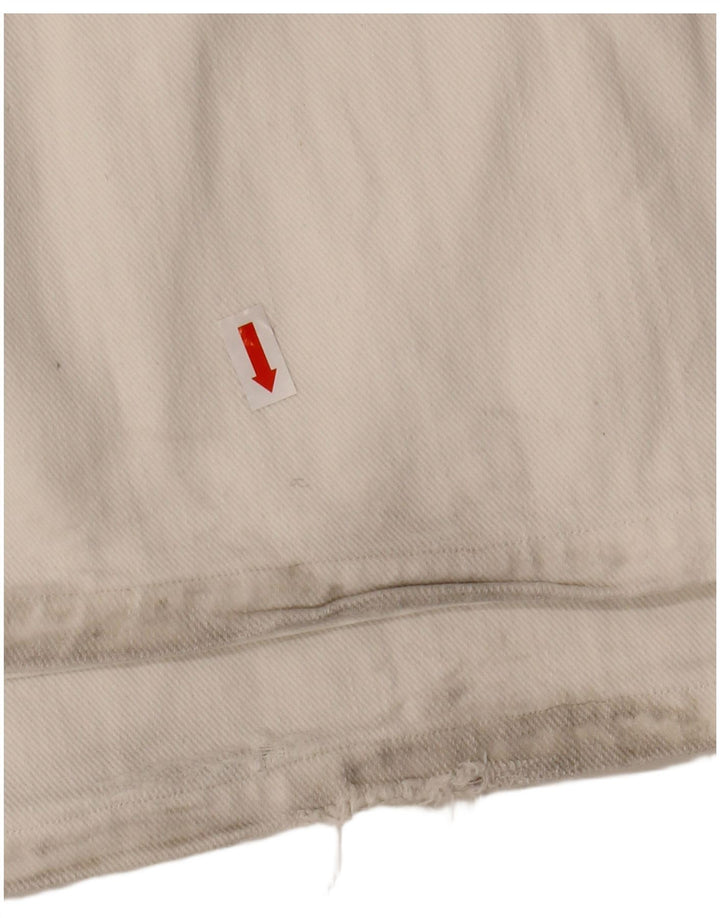 GAS Mens Loose Jeans Medium W32 L29 White Cotton