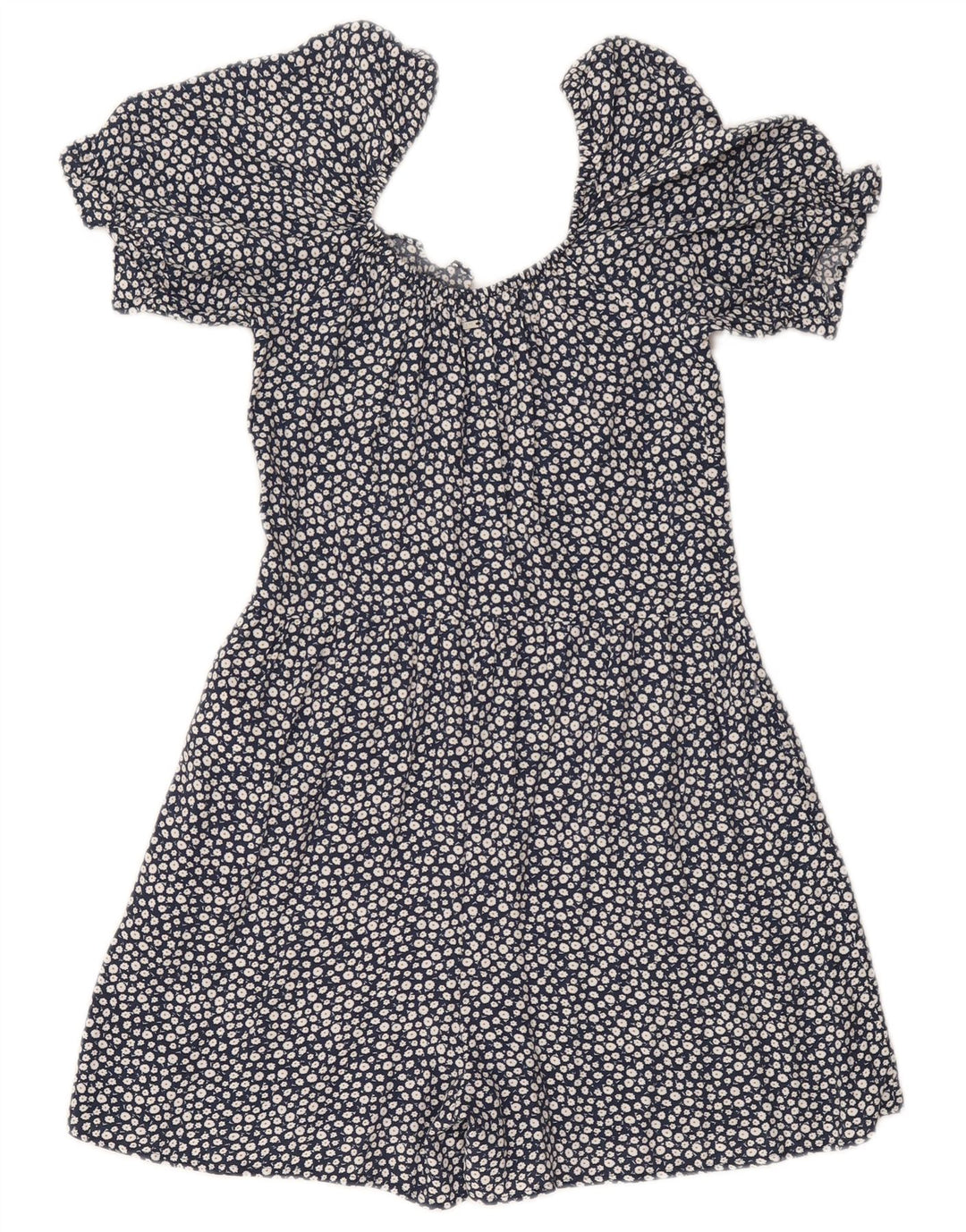 SUPERDRY Womens Playsuit UK 8 Small  Navy Blue Floral Viscose