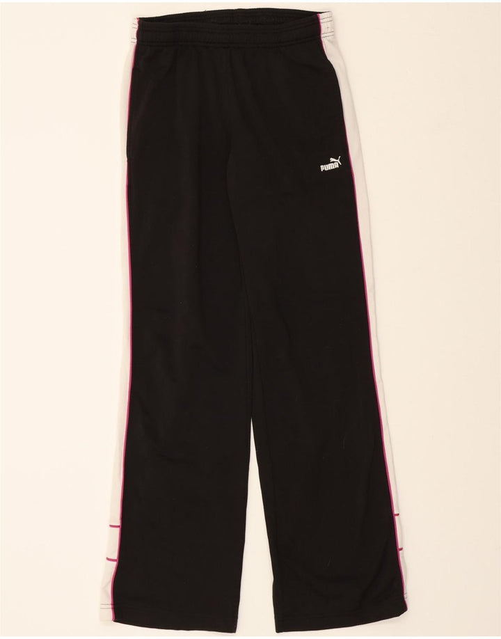 PUMA Womens Tracksuit Trousers UK 12 Medium Black Colourblock Vintage Puma and Second-Hand Puma from Messina Hembry 