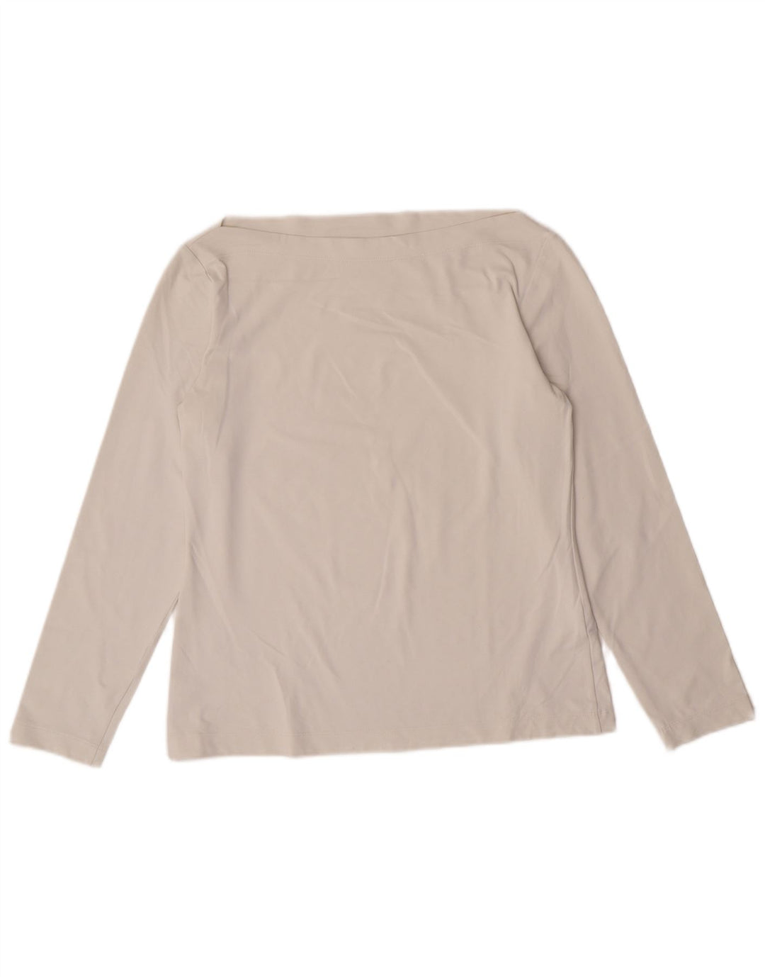 Sportmax Womens Crop Top Long Sleeve UK 12 Medium Off White Polyamide