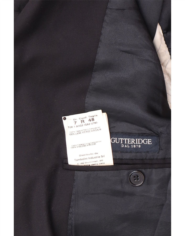 Gutteridge Mens 2 Button Blazer Jacket IT 48 Medium Navy Blue Wool