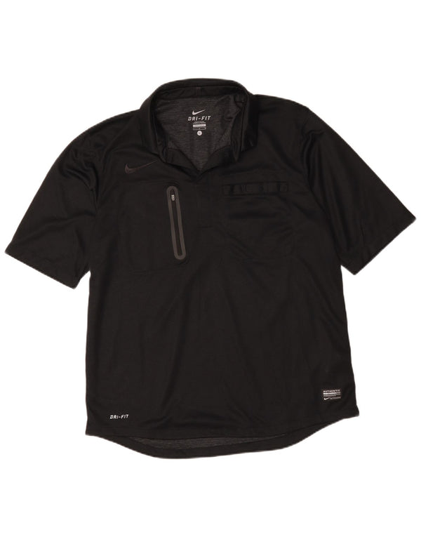 Nike Mens Dri Fit Polo Shirt Large Black Cotton