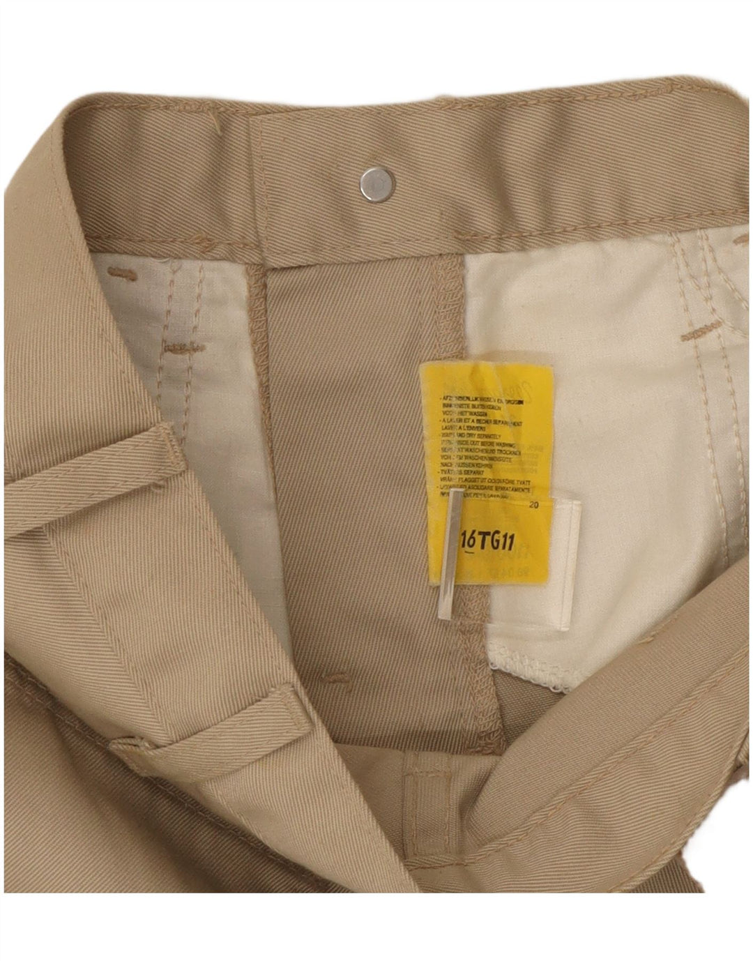 WRANGLER Womens Bootcut Casual Trousers W26 L32 Beige Cotton
