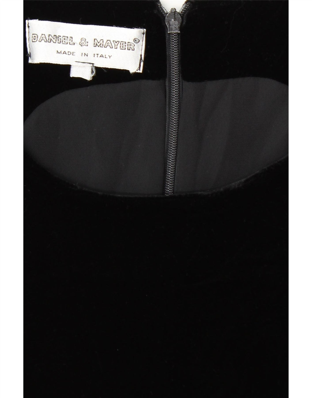 DANIEL & MAYER Womens Sleeveless Velvet Sheath Dress UK 12 Medium Black