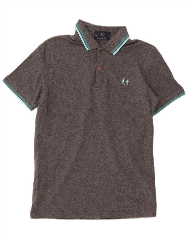 Fred Perry Mens Polo Shirt Small Grey Cotton