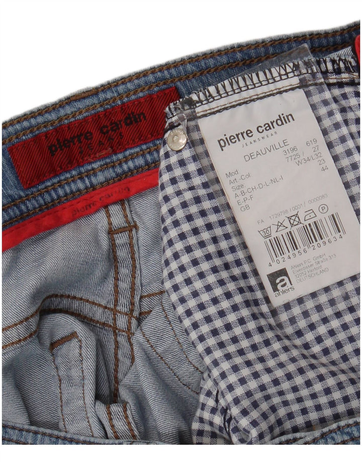 PIERRE CARDIN Mens Straight Jeans W34 L32 Blue Cotton