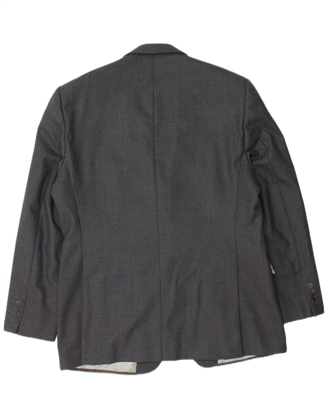 Aquascutum Mens 2 Button Blazer Jacket UK 46 3XL Grey Wool