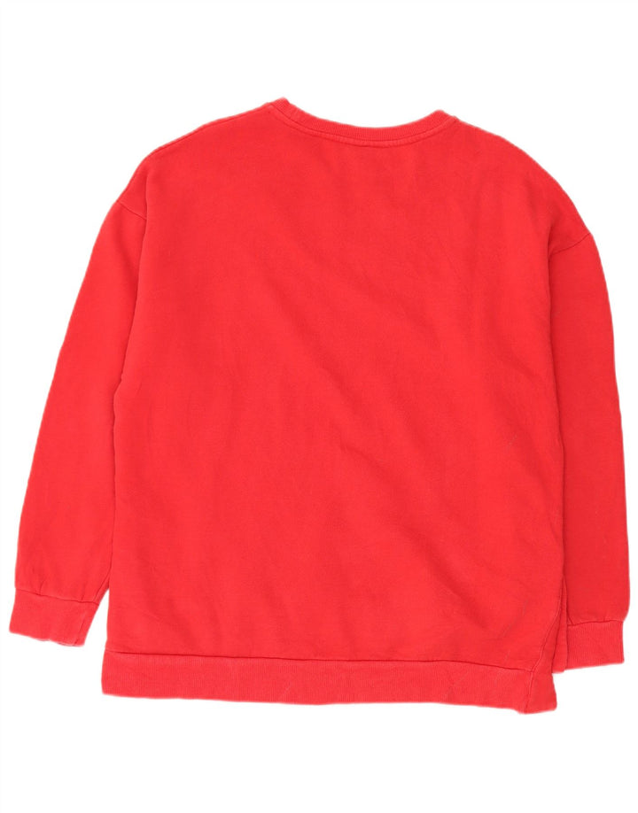 Fila Mens Graphic Oversized Sweatshirt Jumper UK 12 Medium Red Cotton