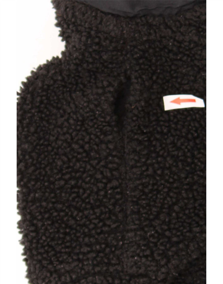 Dunnes Stores Womens Oversized Fleece Jacket UK 10 Small Black Polyester