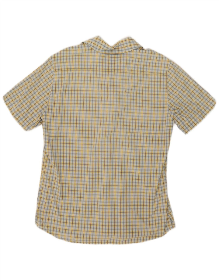 Gas Mens Short Sleeve Shirt Medium Yellow Check Cotton