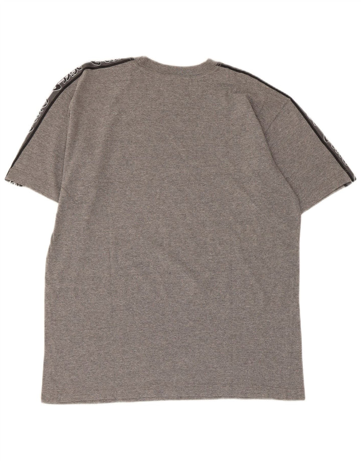 Asics Mens Graphic T-Shirt Top Medium Grey Flecked Cotton
