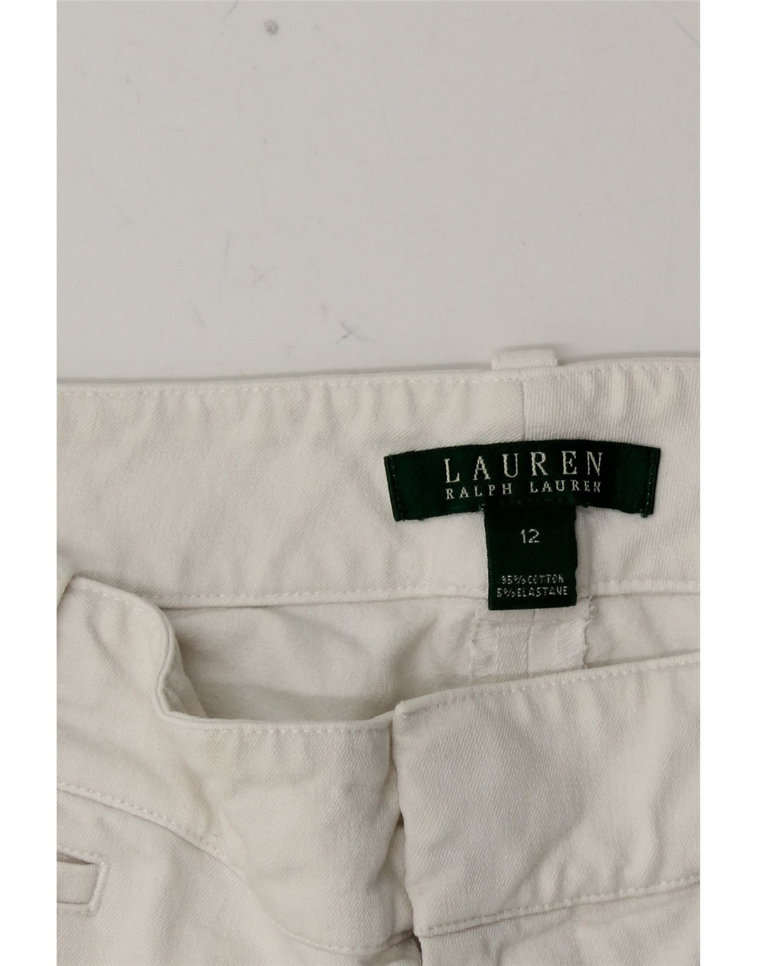 RALPH LAUREN Womens Straight Casual Trousers US 12 Large W32 L27 White