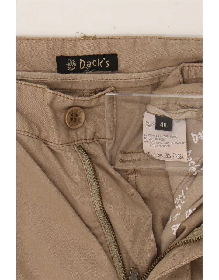 Dack's Mens Cargo Shorts IT 48 Medium W30 Beige Cotton