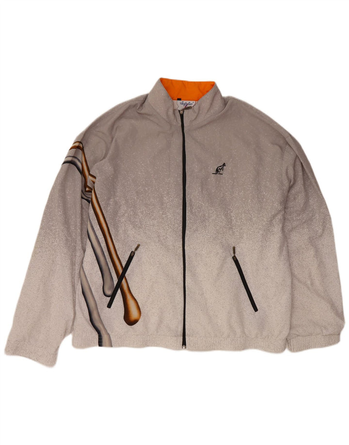 AUSTRALIAN L'ALPINA Mens Tracksuit Top Jacket IT 54 XL Grey Flecked