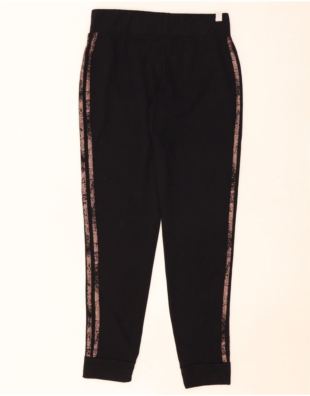 ADIDAS Womens Tracksuit Trousers Joggers UK 10 Small  Black Polyester
