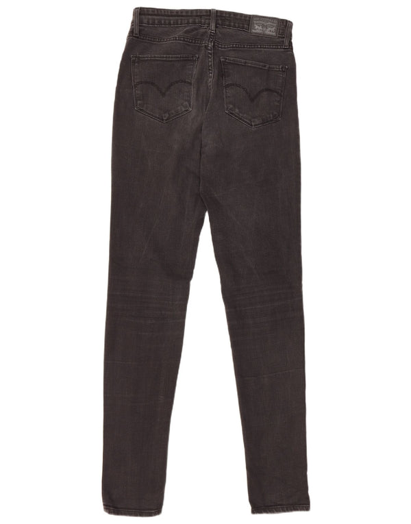 Levi's Womens 721 High Rise Skinny Jeans W28 L32 Black Cotton