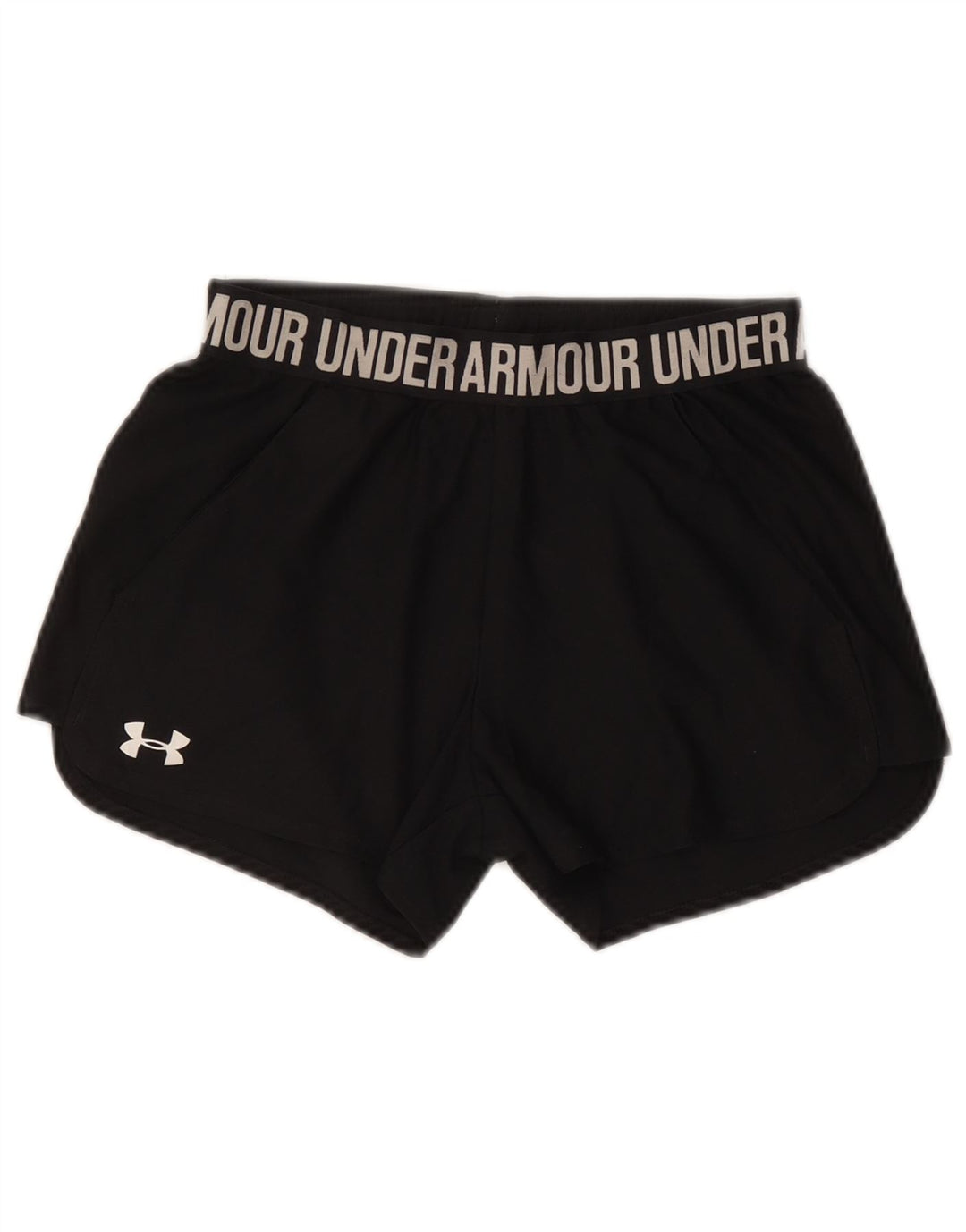 UNDER ARMOUR Womens Heat Gear Graphic Sport Shorts UK 4 XS  Black