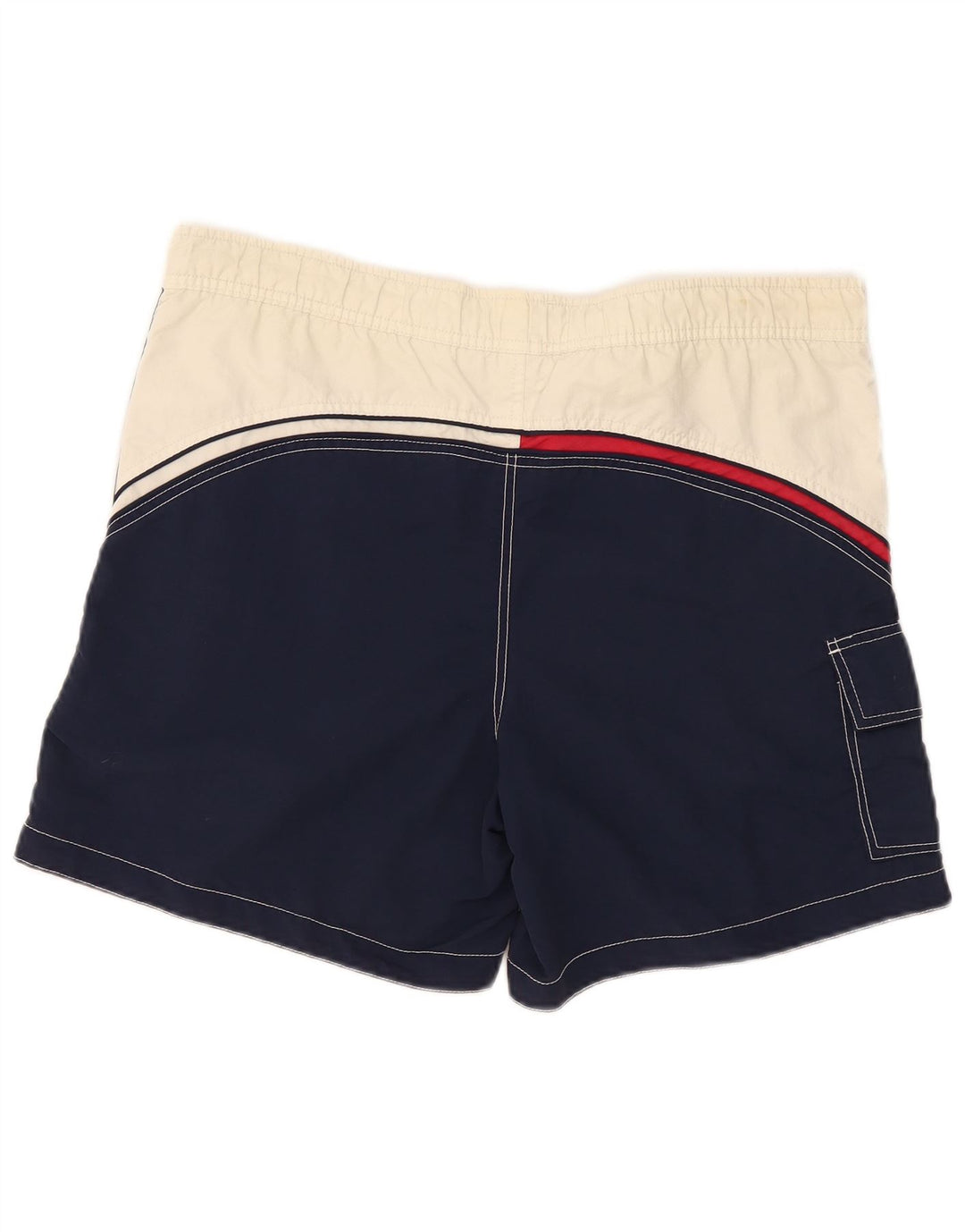 Tommy Hilfiger Mens Cargo Swimming Shorts Medium Navy Blue Colourblock