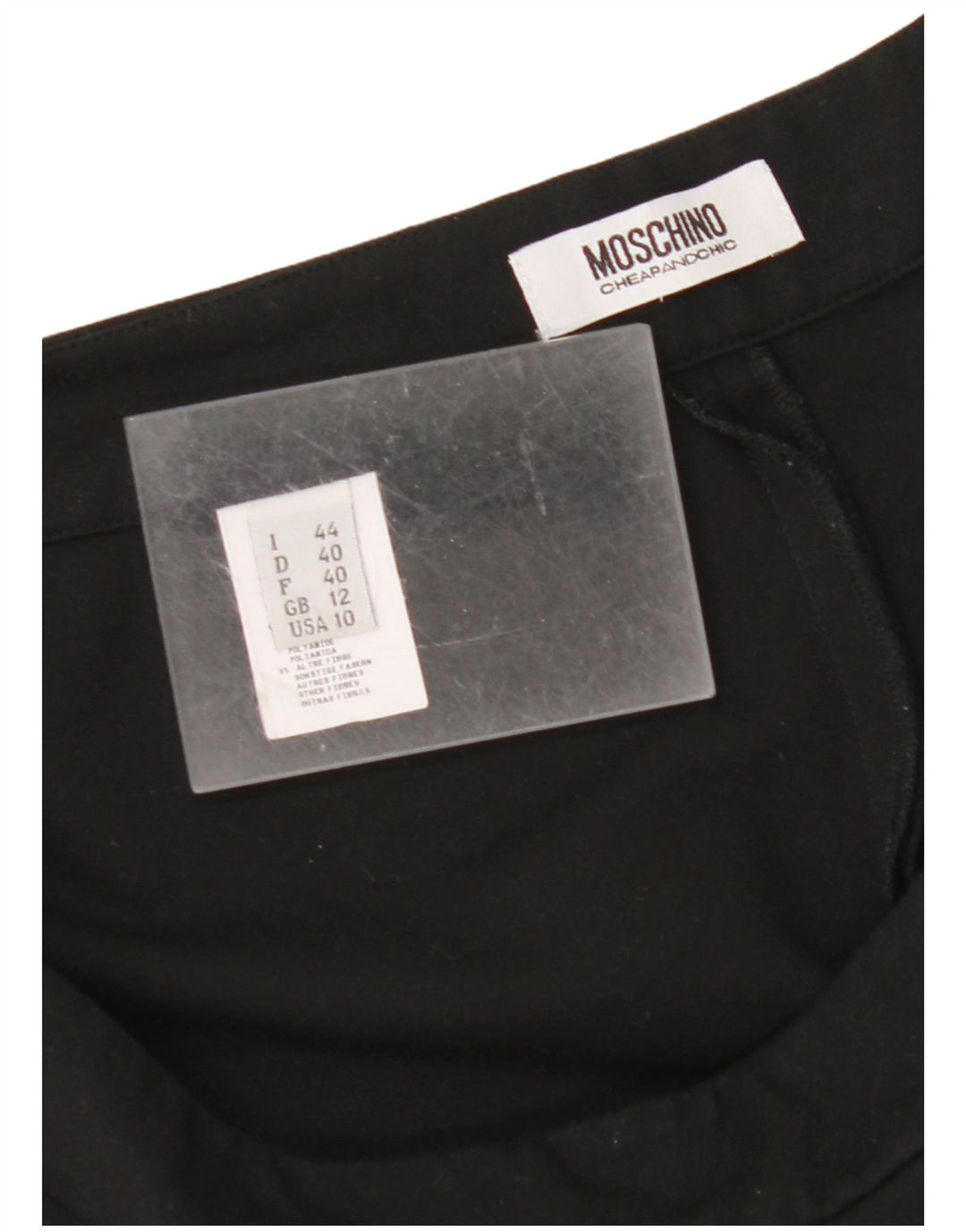 MOSCHINO Womens Cheap and Chic Casual Trousers UK 12 Medium W32 L29 Black