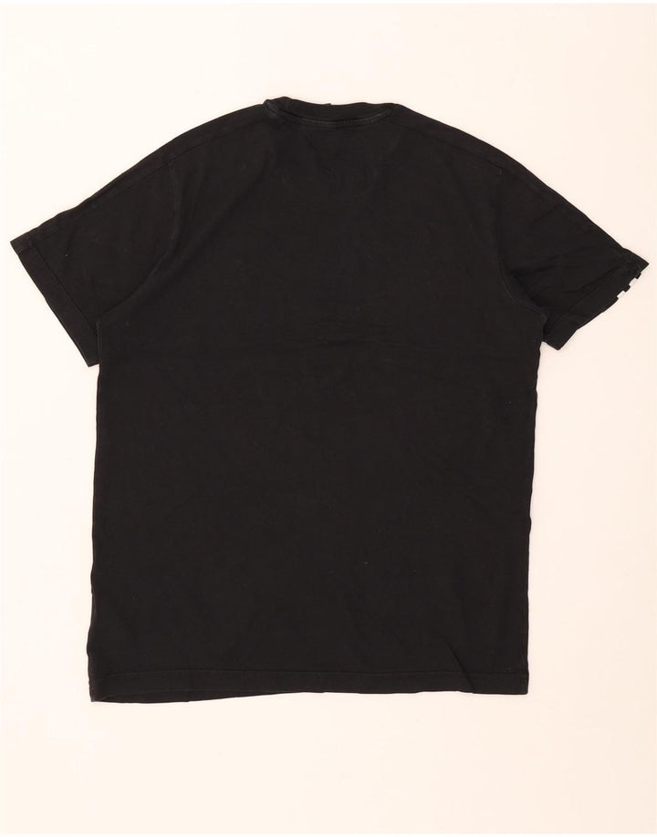 Adidas Mens T-Shirt Top Medium Black Cotton
