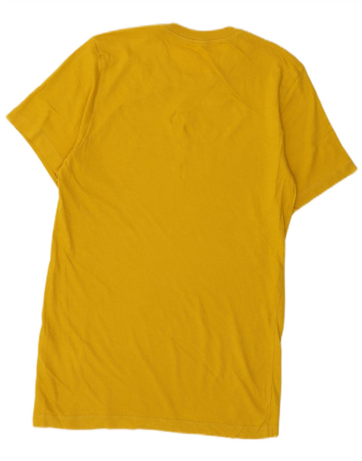 NIKE Mens Graphic T-Shirt Top XS Yellow Cotton