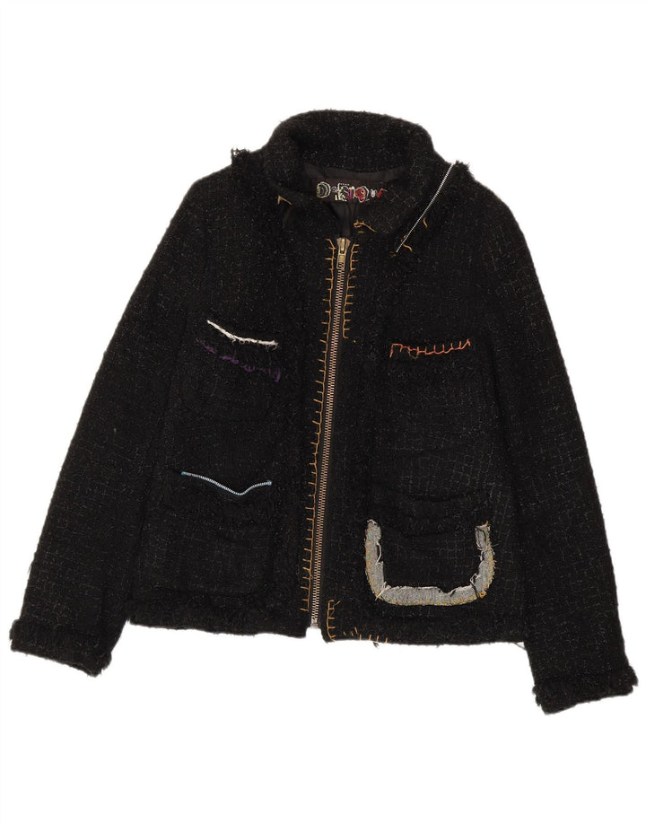 Desigual Womens Utility Jacket EU 44 XL Black
