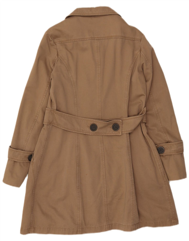 WHITE STUFF Womens Trench Coat UK 12 Medium Brown Cotton