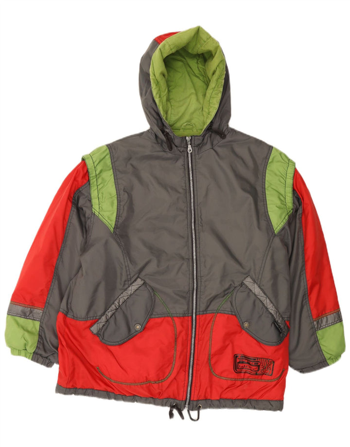 Frank Eden Mens Graphic Windbreaker Jacket UK 36 Small Multicoloured