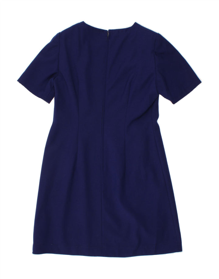 LANCETTI Womens A-Line Dress UK 12 Medium Navy Blue Vintage Lancetti and Second-Hand Lancetti from Messina Hembry 