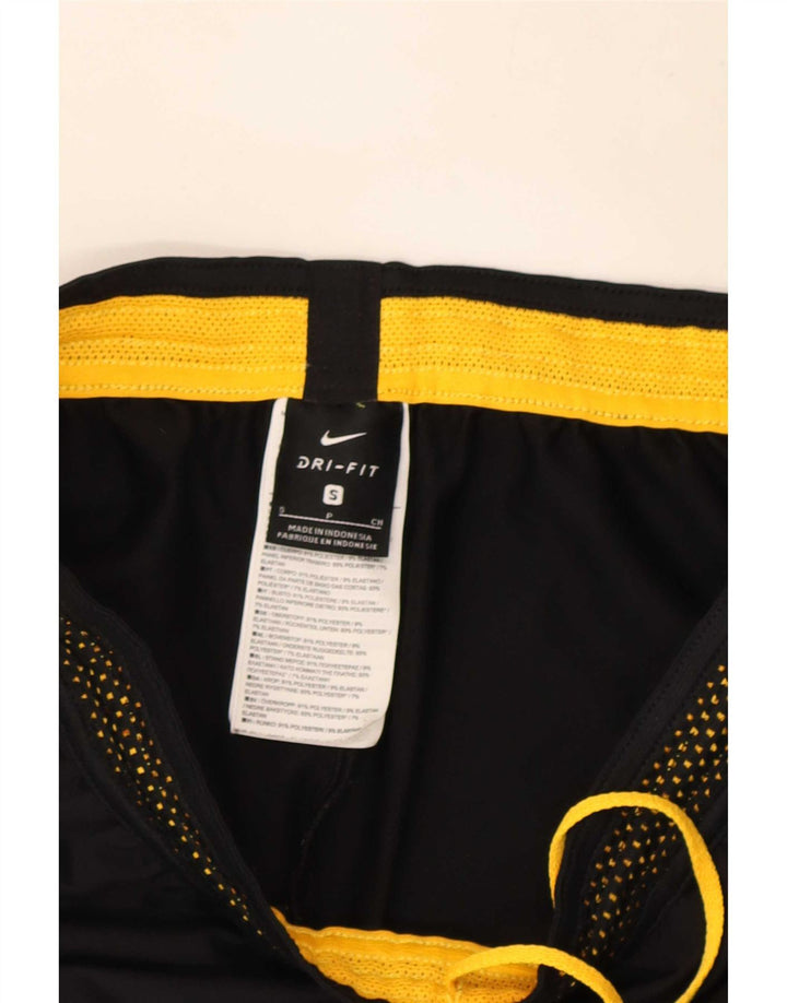 Nike Mens Dri Fit Tracksuit Trousers Small Black Colourblock Polyester