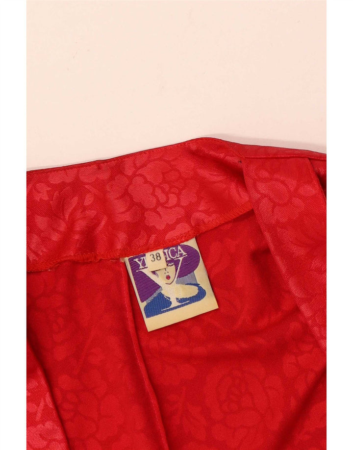 C&A Womens Bolero Top EU 38 Medium Red Floral Polyester