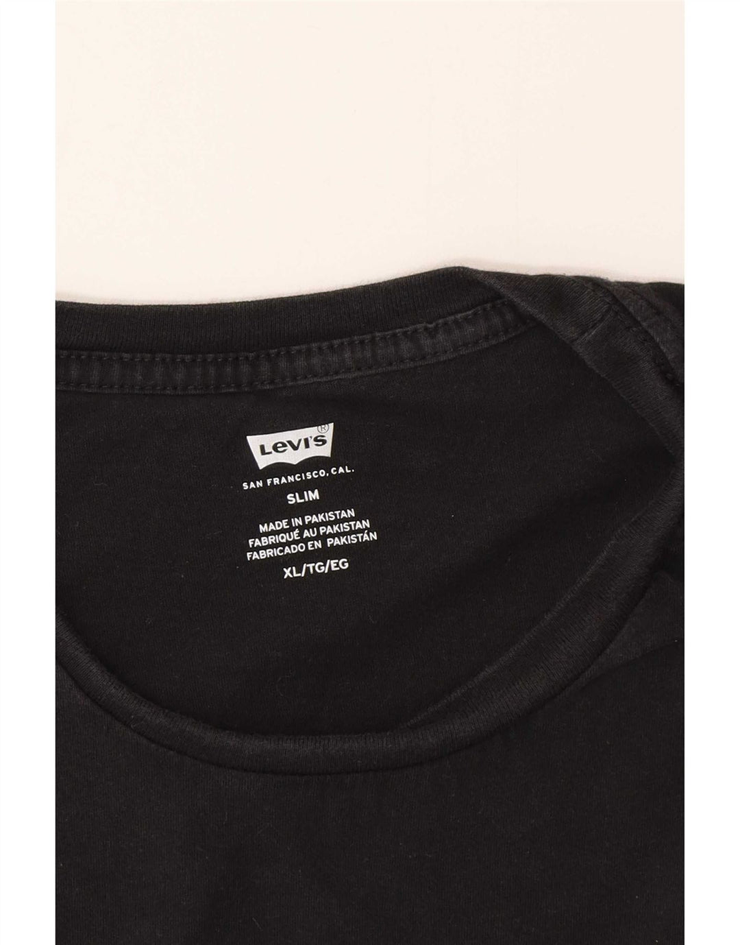 Levi's Mens Slim T-Shirt Top XL Black