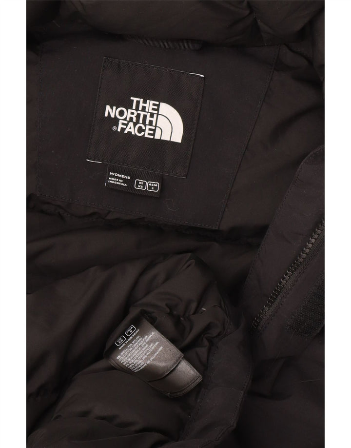 THE NORTH FACE Womens Oversized Hooded Padded Coat UK 6 XS Black Nylon