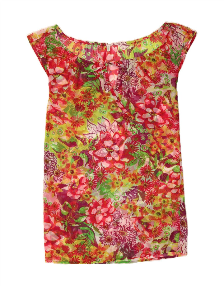 BENETTON Womens Sheath Dress UK 14 Medium Multicoloured Floral Vintage Benetton and Second-Hand Benetton from Messina Hembry 