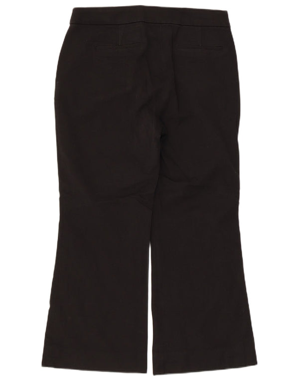 J. CREW Womens Cropped Trousers US 6 Medium W30 L24 Black Cotton