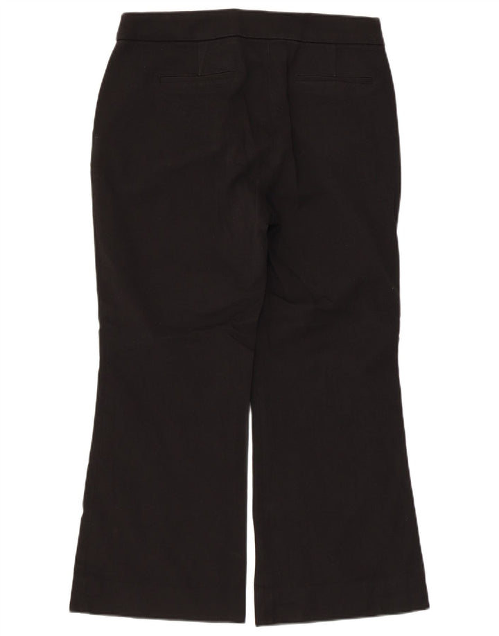 J. CREW Womens Cropped Trousers US 6 Medium W30 L24 Black Cotton