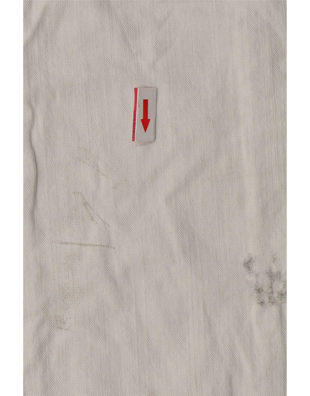 Vintage Womens Distressed Straight Jeans W26 L33 White