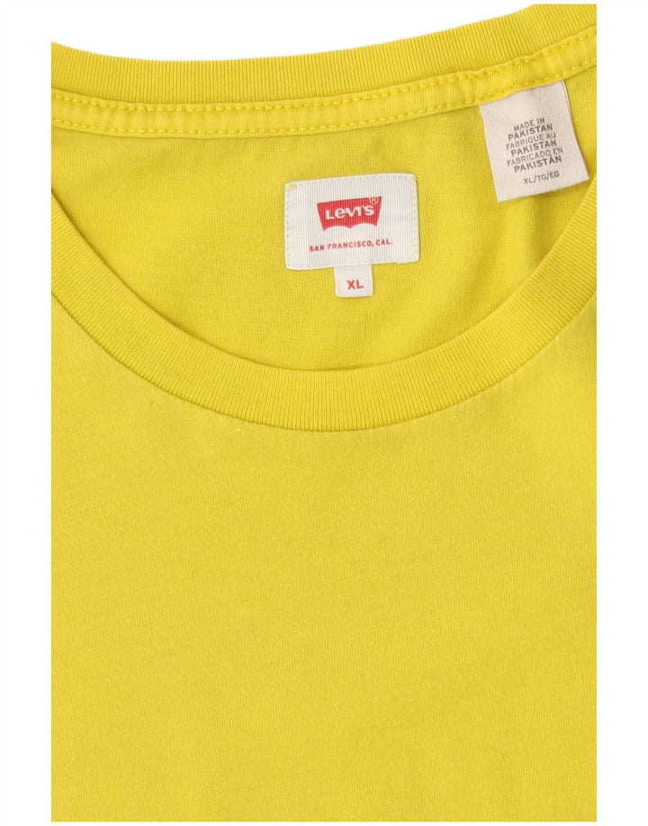 Levi's Mens T-Shirt Top XL Yellow