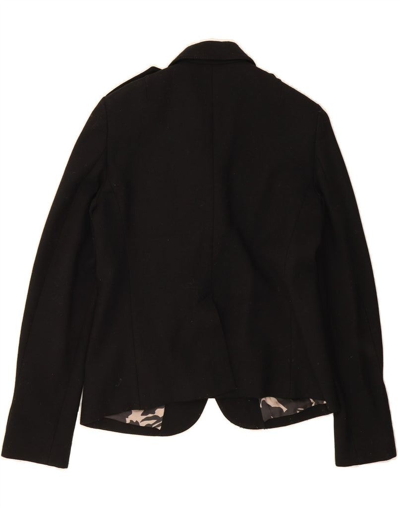 ETRO Womens Milano Military 2 Button Blazer Jacket UK 12 Medium Black Vintage Etro and Second-Hand Etro from Messina Hembry 
