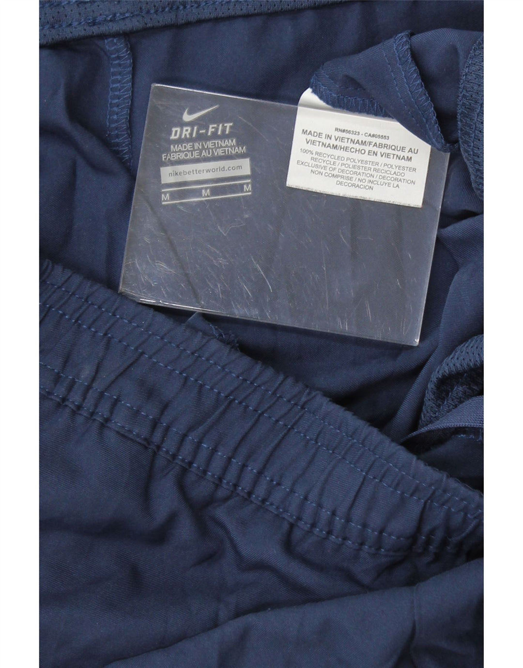 NIKE Womens Dri Fit Sport Shorts UK 14 Medium Navy Blue Polyester Vintage Nike and Second-Hand Nike from Messina Hembry 