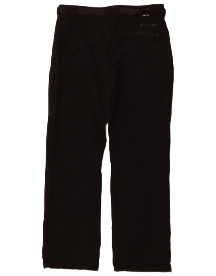 MCKINLEY Womens Straight Casual Trousers UK 14 Large W32 L31 Black