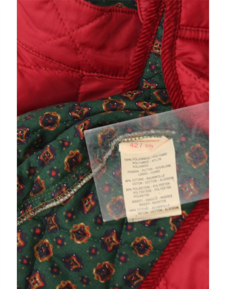 Brummell Mens Quilted Gilet UK 42 XL Red Polyamide