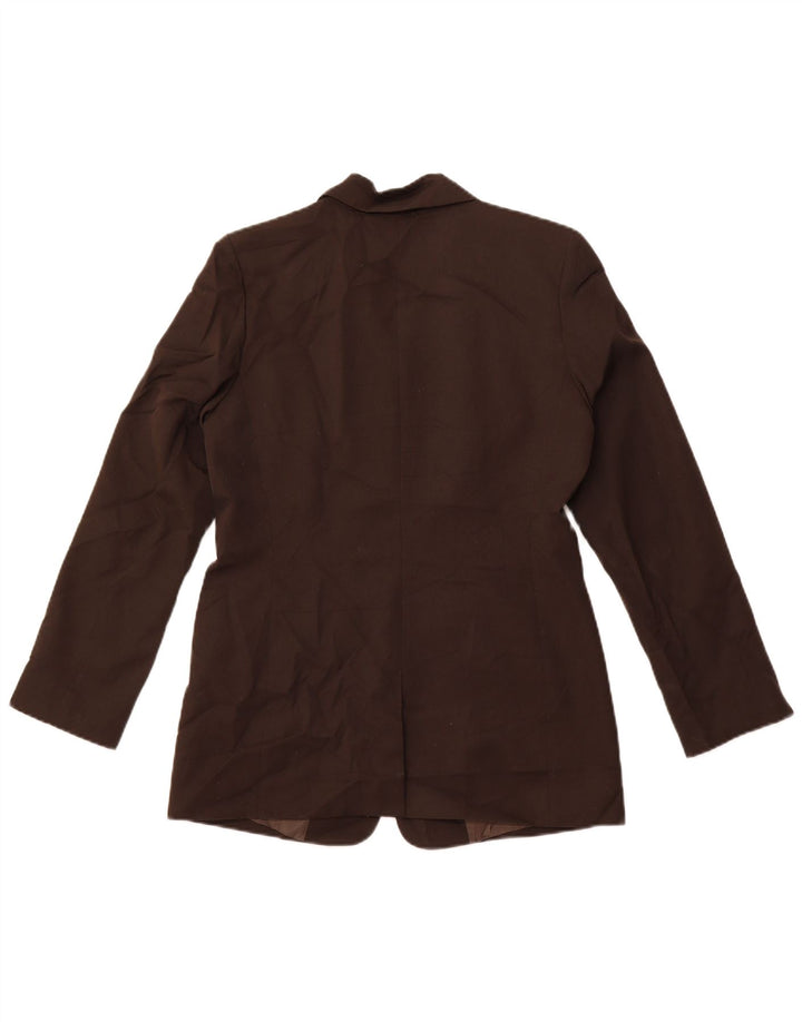 J. CREW Womens 4 Button Blazer Jacket US 6 Medium Brown Wool