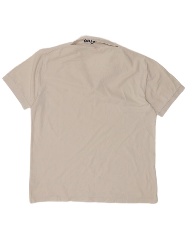 Sun68 Mens Polo Shirt 2XL White Cotton