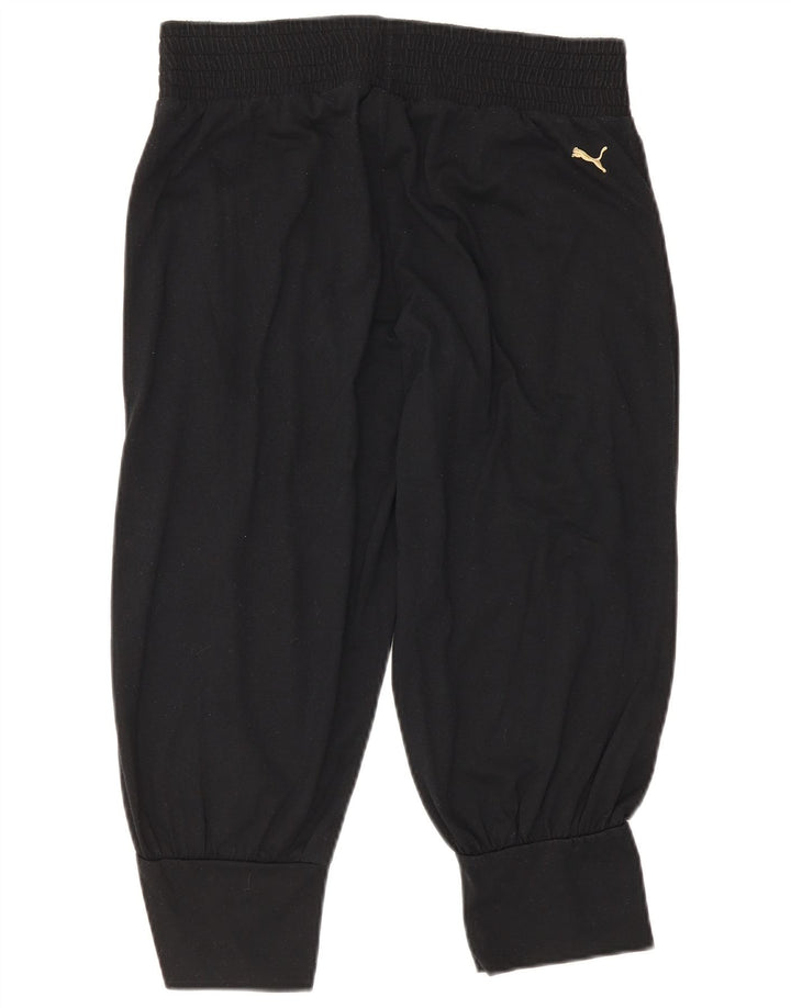 Puma Womens Capri Tracksuit Trousers Joggers UK 12 Medium Black Polyester