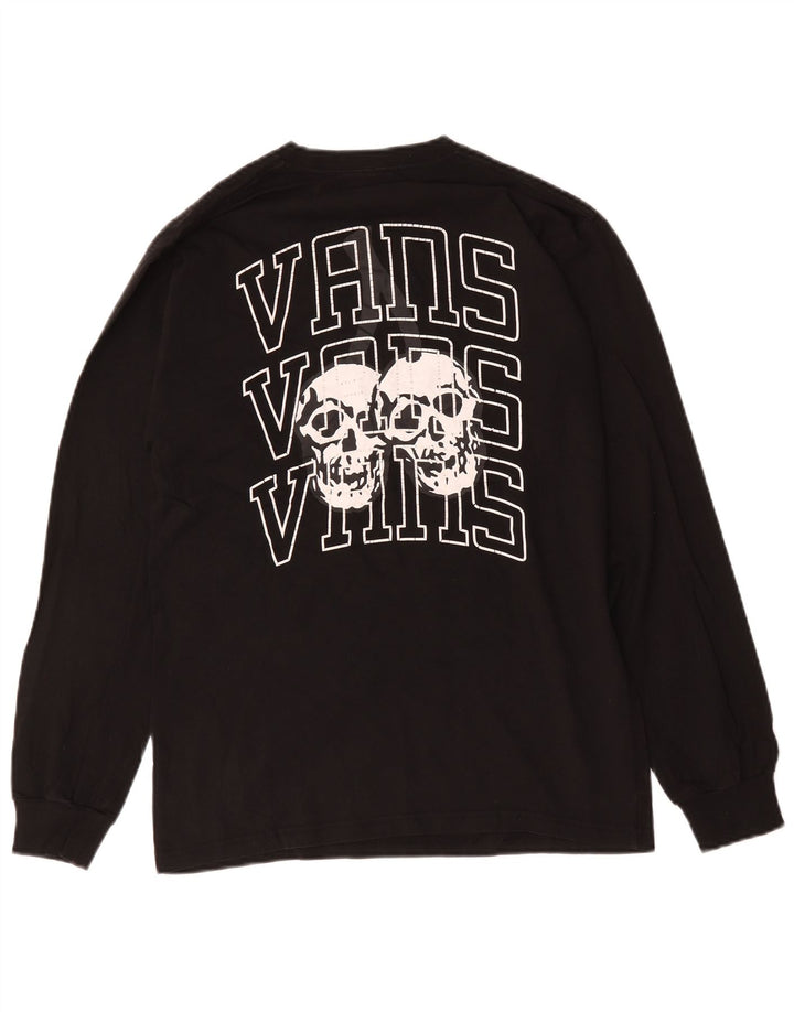 Vans Mens Graphic Top Long Sleeve Medium Black Cotton