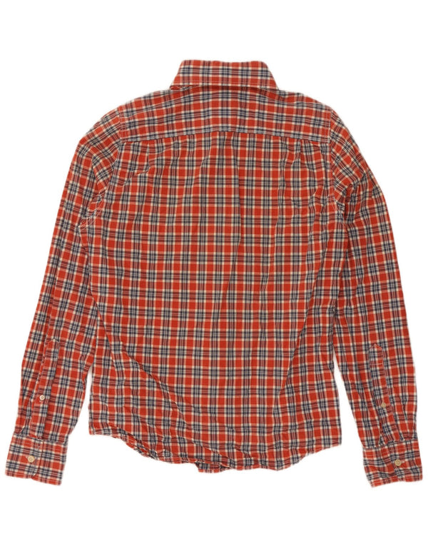 Abercrombie & Fitch Mens Flannel Shirt Small Red Check Cotton
